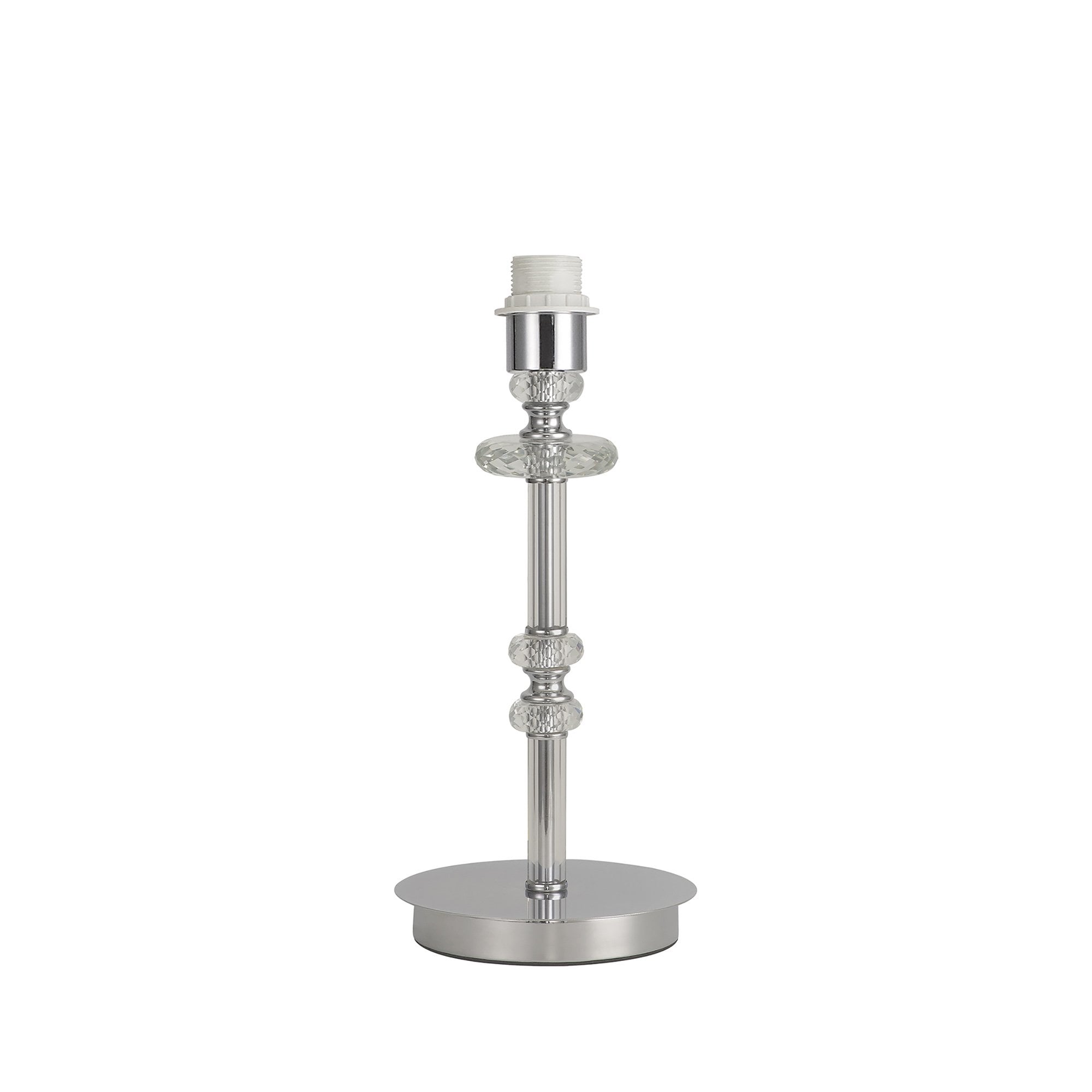 NL82569 Glastonbury Table Lamp Polished Chrome/Clear Glass/Crystal