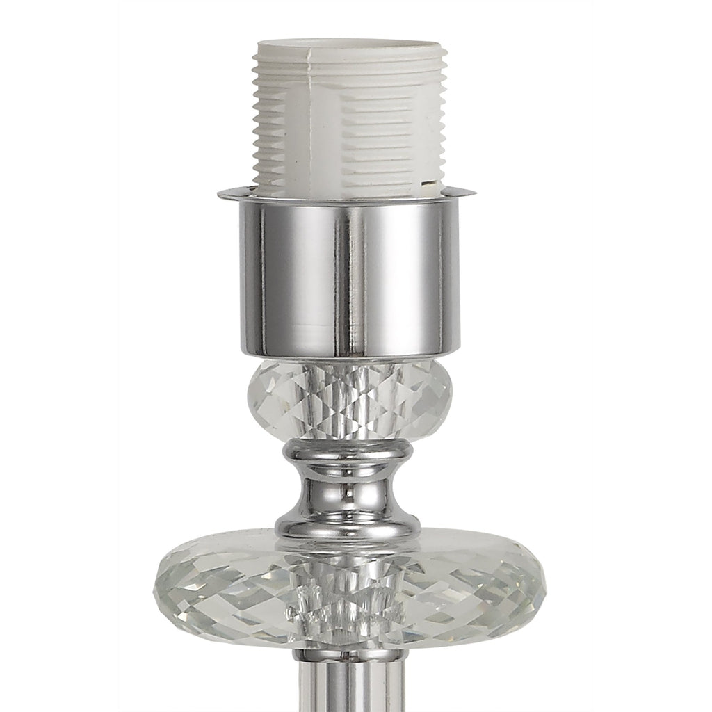 NL82569 Glastonbury Table Lamp Polished Chrome/Clear Glass/Crystal