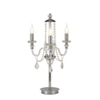 NL82579 Glastonbury Table Lamp 3 Light Polished Chrome/Clear Glass/Crystal
