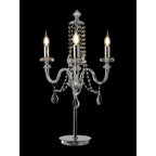 NL82579 Glastonbury Table Lamp 3 Light Polished Chrome/Clear Glass/Crystal