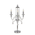 NL82579 Glastonbury Table Lamp 3 Light Polished Chrome/Clear Glass/Crystal