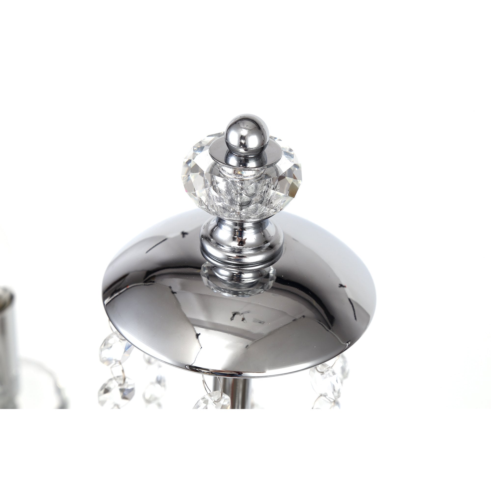 NL82579 Glastonbury Table Lamp 3 Light Polished Chrome/Clear Glass/Crystal