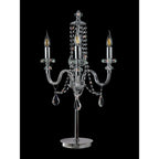 NL82579 Glastonbury Table Lamp 3 Light Polished Chrome/Clear Glass/Crystal