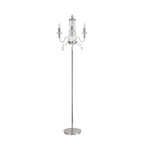 NL82599 Glastonbury Floor Lamp 3 Light Polished Chrome/Clear Glass/Crystal