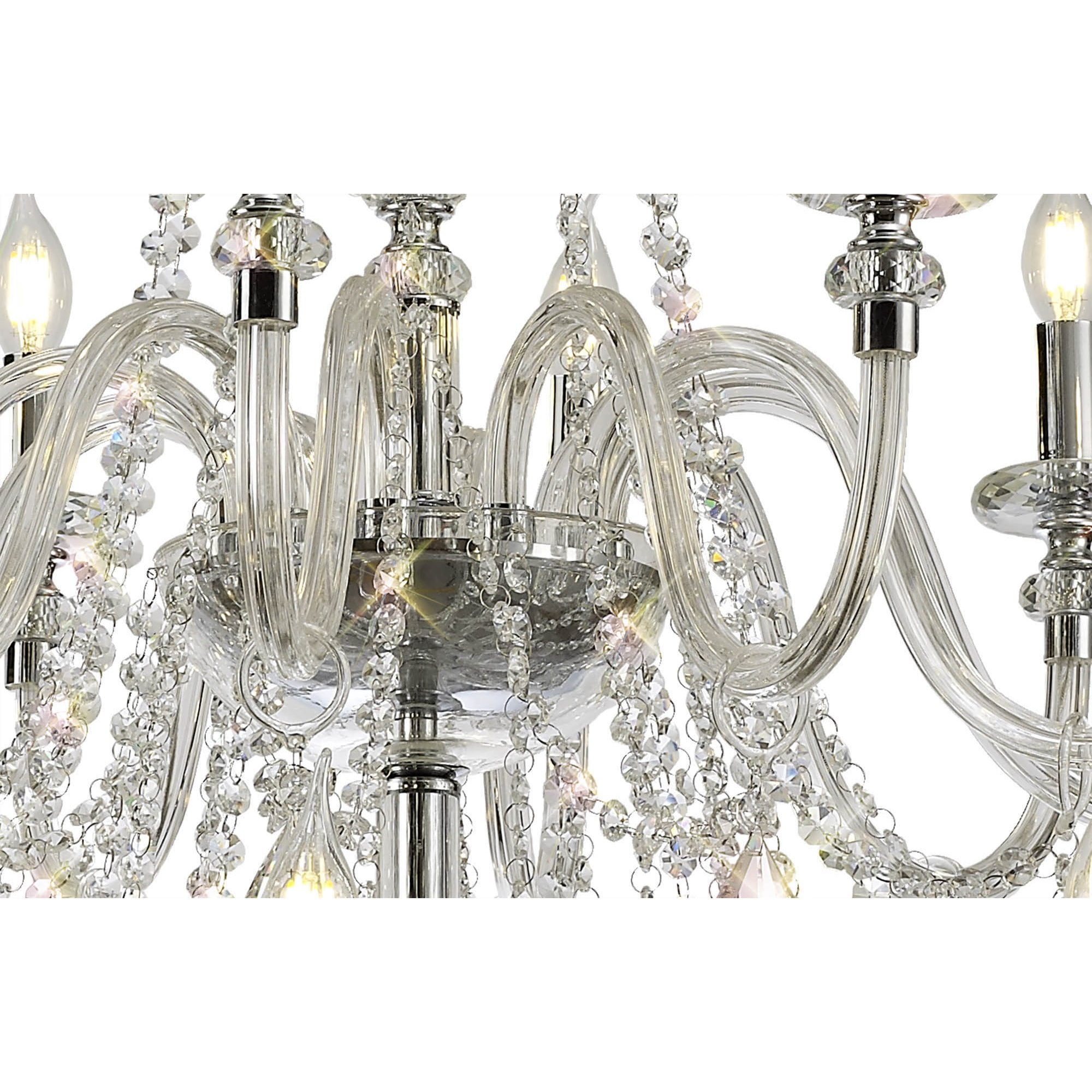 NL82609 Glastonbury Chandelier Pendant 29 Light Polished Chrome/Clear Glass/Crystal