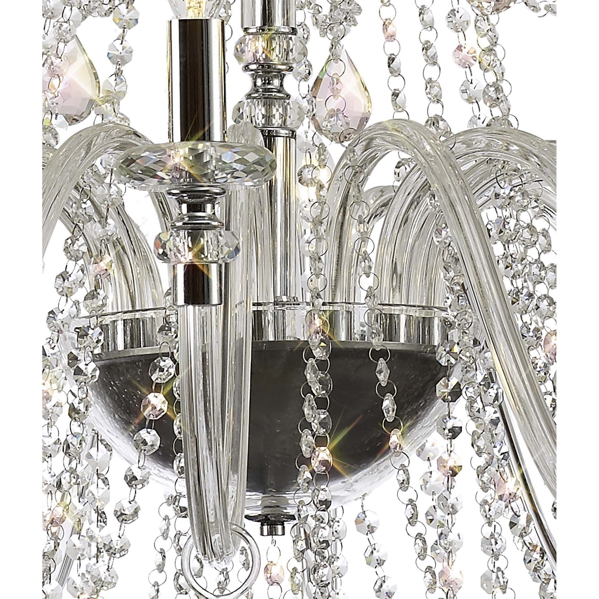 NL82609 Glastonbury Chandelier Pendant 29 Light Polished Chrome/Clear Glass/Crystal