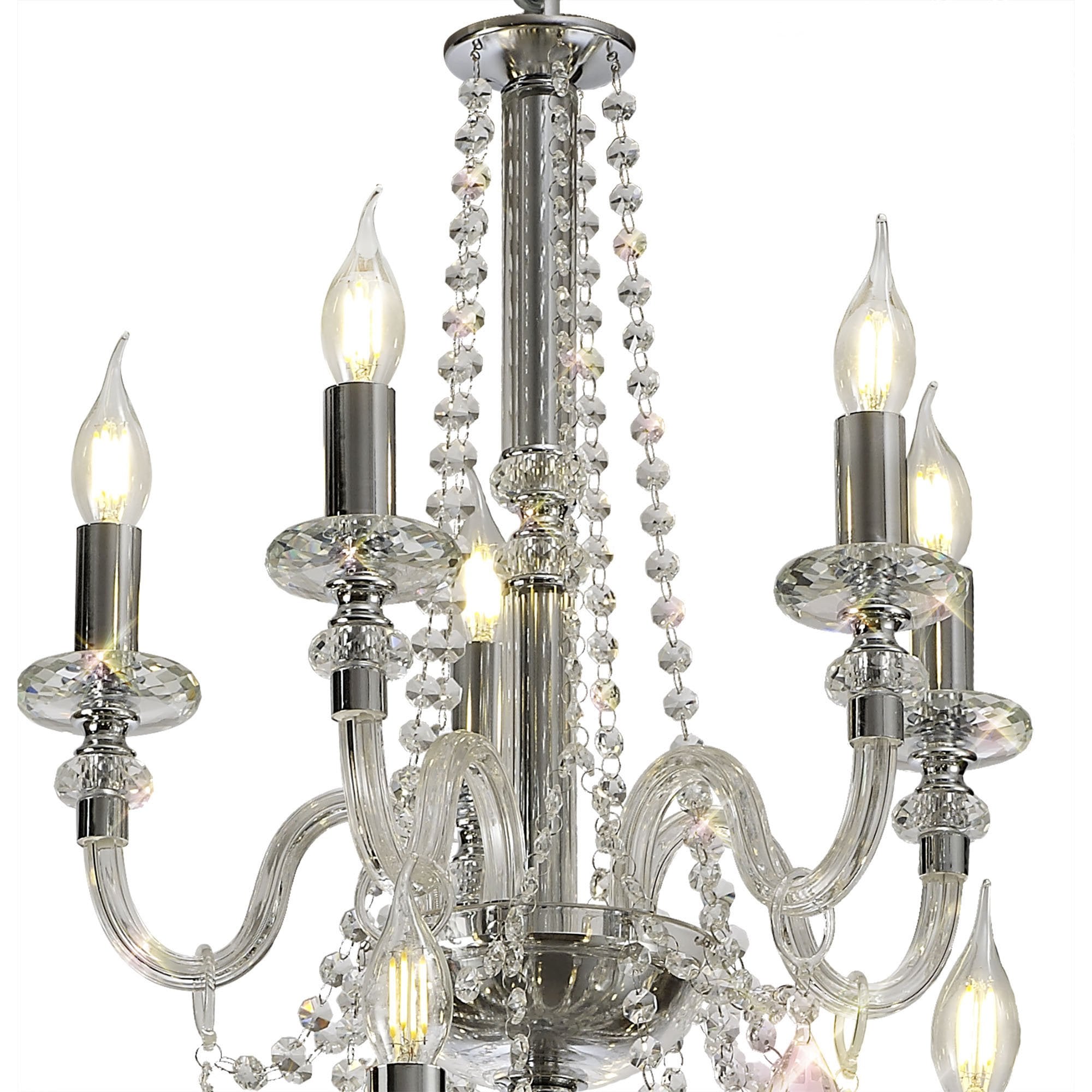 NL82609 Glastonbury Chandelier Pendant 29 Light Polished Chrome/Clear Glass/Crystal
