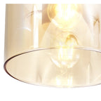NL82649 Tokyo Round Ceiling Flush Mocha/Amber Glass