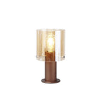 NL82669 Tokyo Table Lamp Mocha/Amber Glass