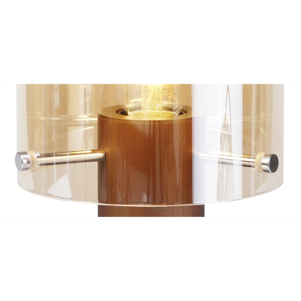 NL82669 Tokyo Table Lamp Mocha/Amber Glass