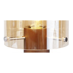 NL82669 Tokyo Table Lamp Mocha/Amber Glass