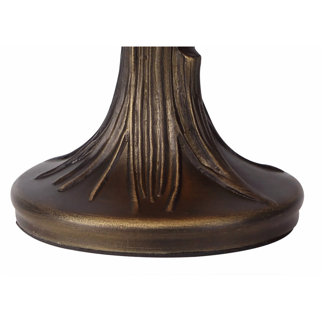 NL82739 Heidi Tiffany Table Lamp Black/Gold, Purple/Pink/Crystal Shade