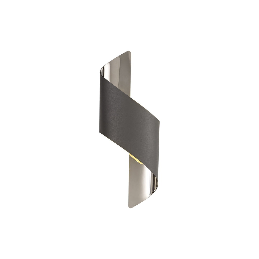 NL83109 Kally LED Wall Lamp Small Anthracite/Polished Chrome