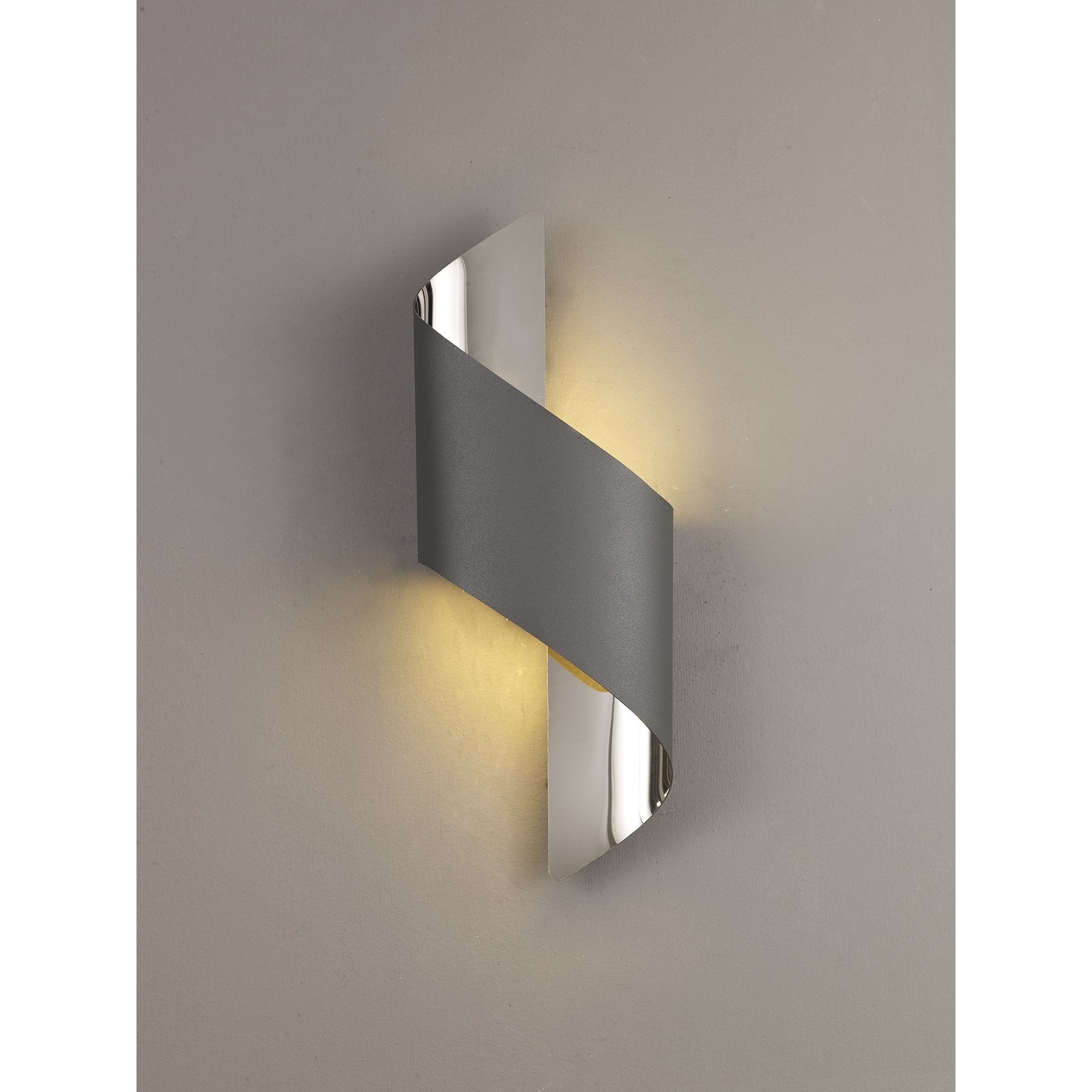 NL83109 Kally LED Wall Lamp Small Anthracite/Polished Chrome