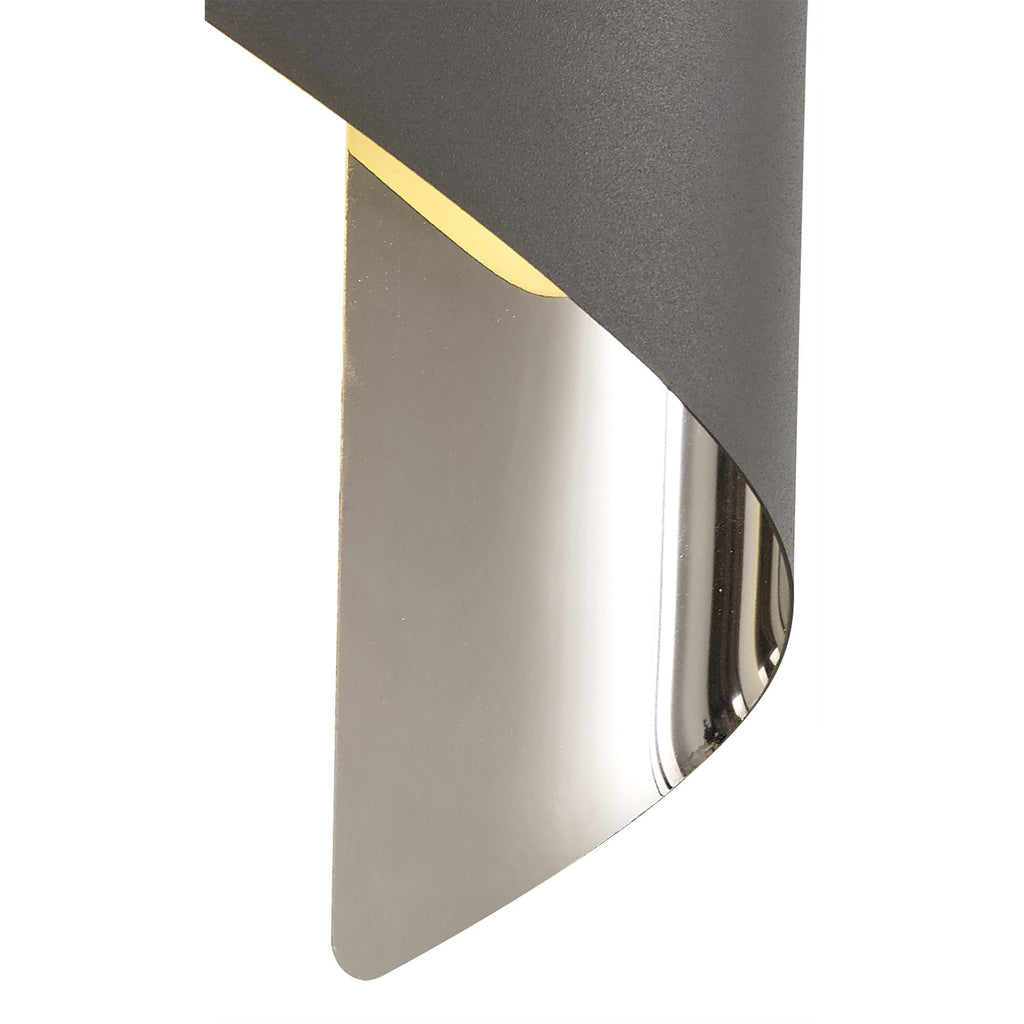 NL83109 Kally LED Wall Lamp Small Anthracite/Polished Chrome