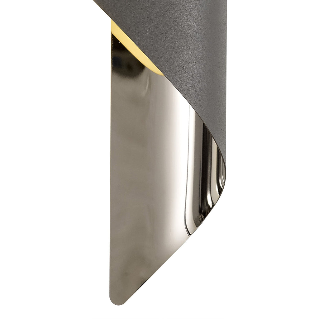 NL83119 Kally LED Wall Lamp Large Anthracite/Polished Chrome
