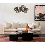 NL83149 Rome 12 Light Circular Pendant Polished Chrome Smoked/Black Glass