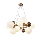 NL83159 Rome 12 Light Circular Pendant Copper Opal/Copper Glass