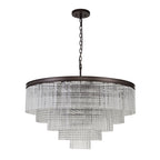 NL83269 Baylan 27 Light Large 3 Tier Round Pendant Brown Oxide