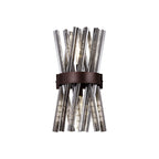 NL83639 Clover 2 Light Wall Light Brown Oxide / Smoke Glass