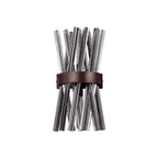 NL83639 Clover 2 Light Wall Light Brown Oxide / Smoke Glass
