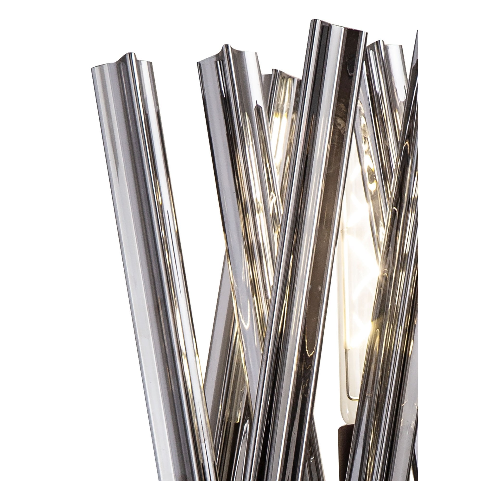 NL83639 Clover 2 Light Wall Light Brown Oxide / Smoke Glass