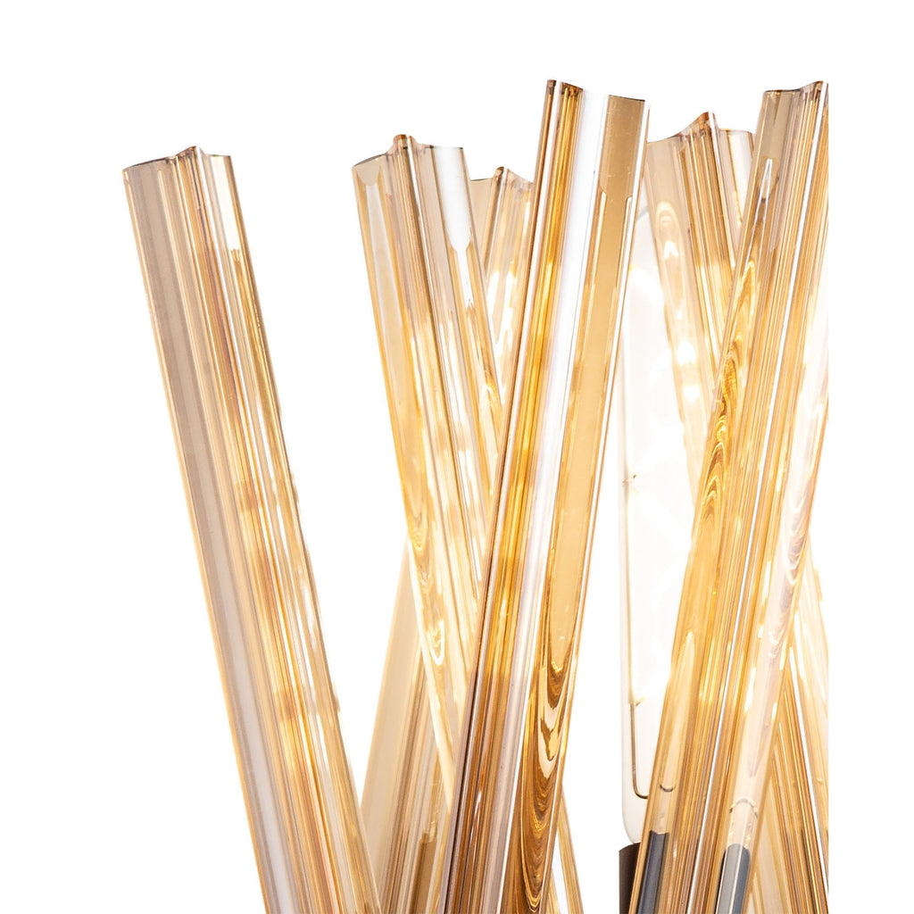 NL83649 Clover 2 Light Wall Light Brown Oxide / Champagne Glass