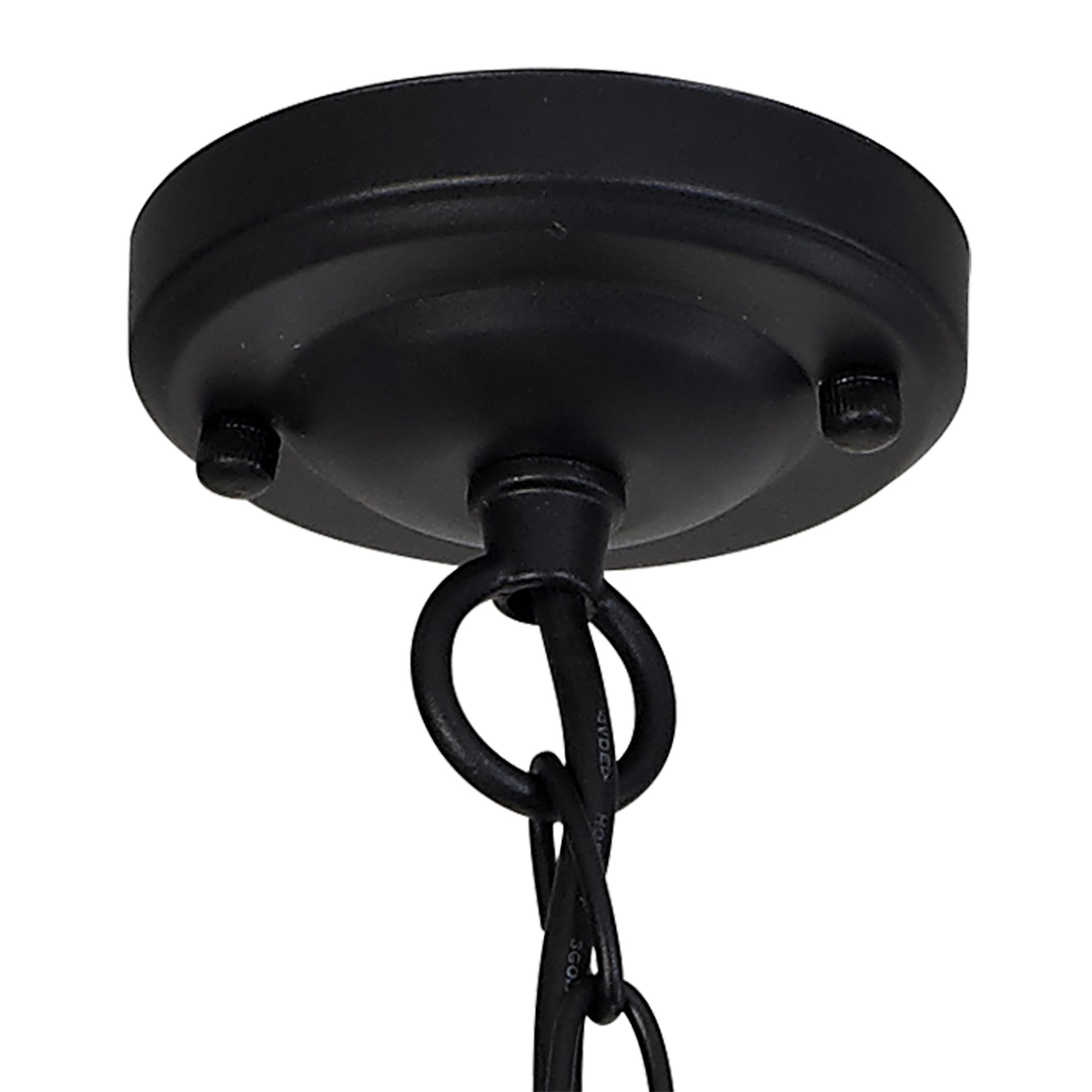 NL83739 Rowley Outdoor Pendant Wood Effect & Black/Clear Glass