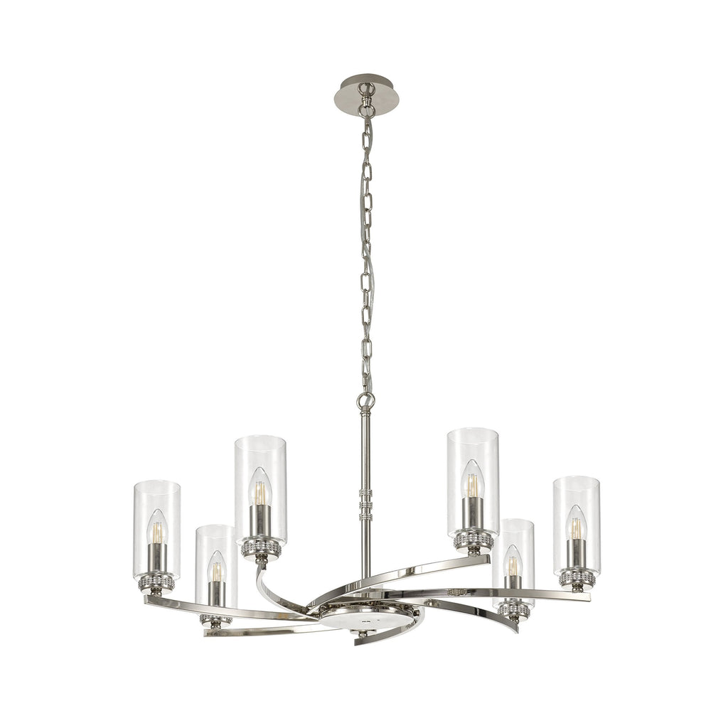 NL83749 Darling 7 Light Pendant/Semi Ceiling Polished Nickel