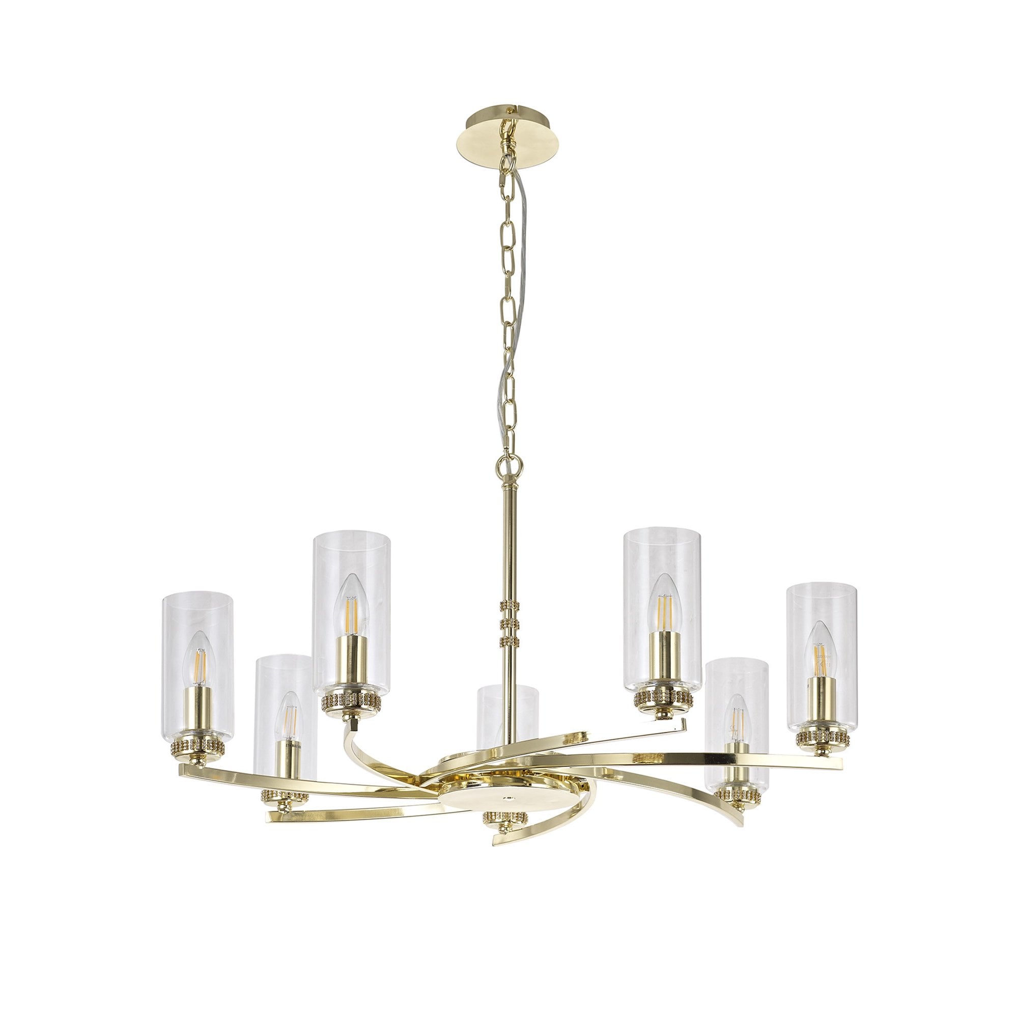 NL83759 Darling 7 Light Pendant/Semi Ceiling Polished Gold