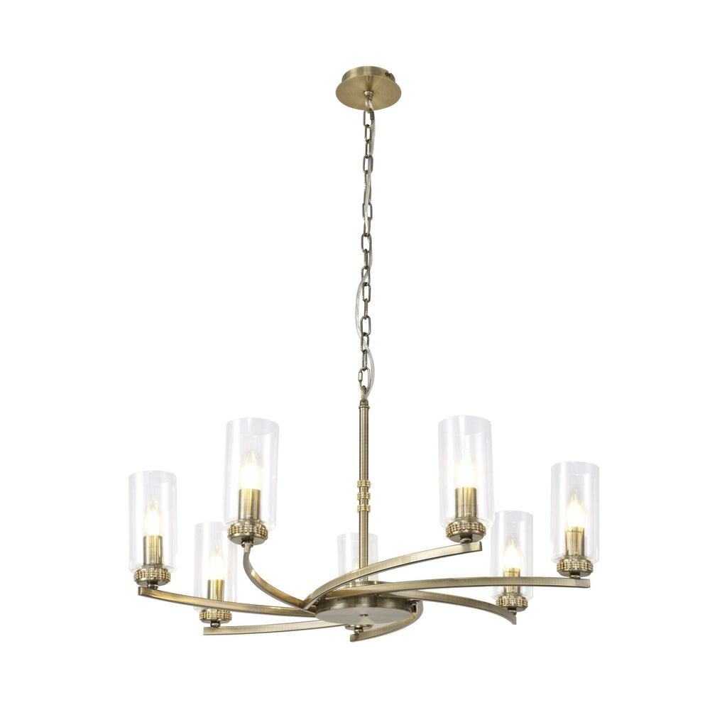 NL83769 Darling 7 Light Pendant/Semi Ceiling Antique Brass