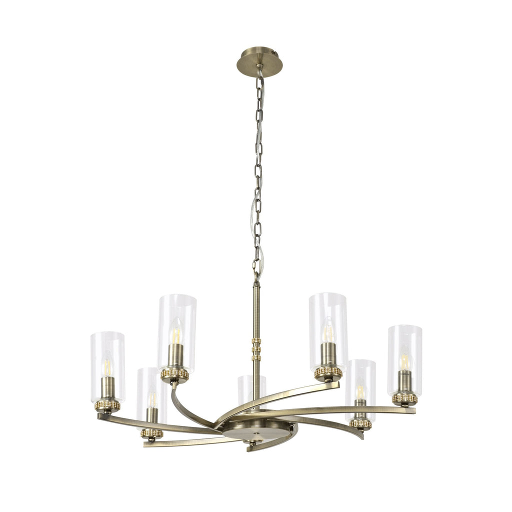 NL83769 Darling 7 Light Pendant/Semi Ceiling Antique Brass