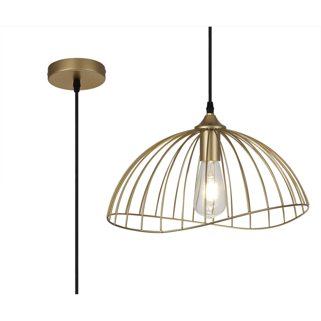 NL83779 Belgium Dome Pendant Painted Gold