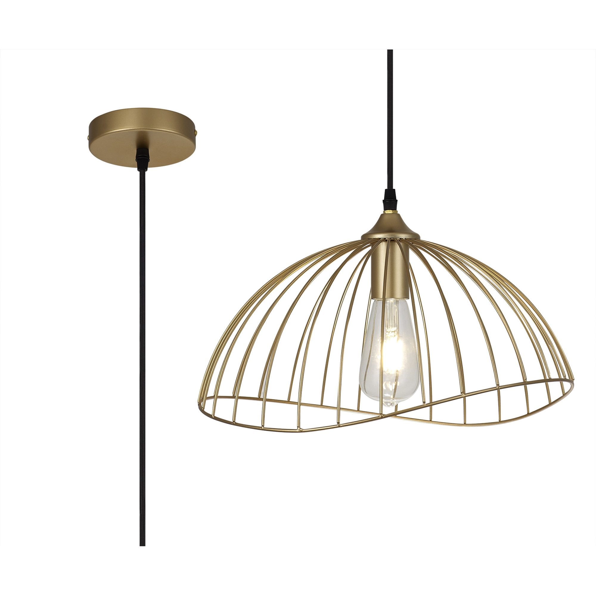 NL83779 Belgium Dome Pendant Painted Gold