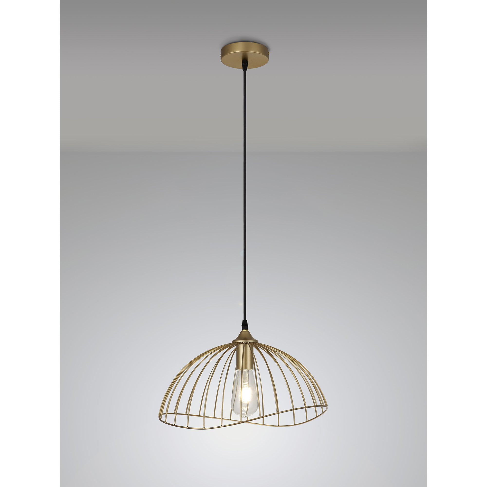 NL83779 Belgium Dome Pendant Painted Gold