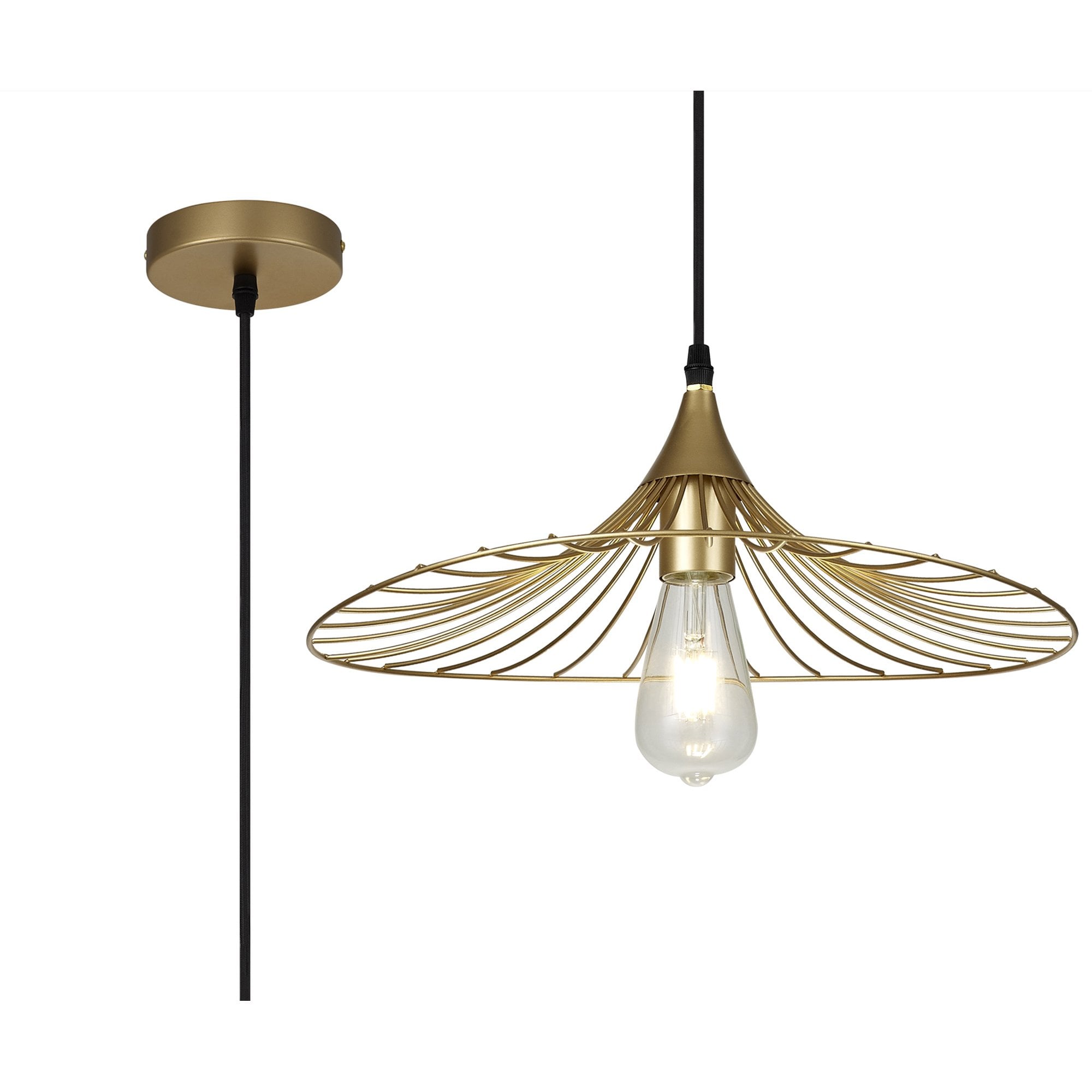 NL83789 Belgium Shallow Pendant Painted Gold
