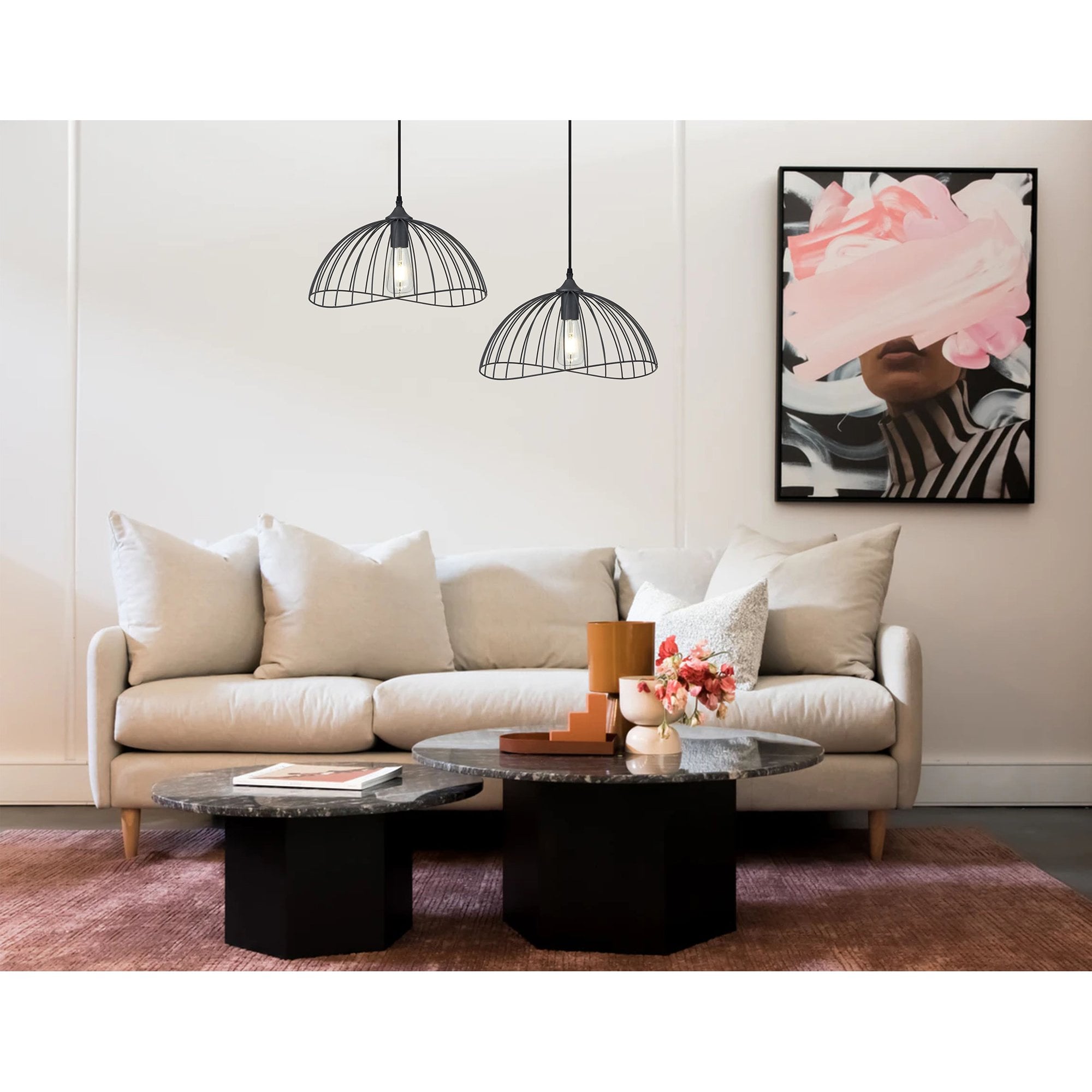 NL83789 Belgium Shallow Pendant Painted Gold