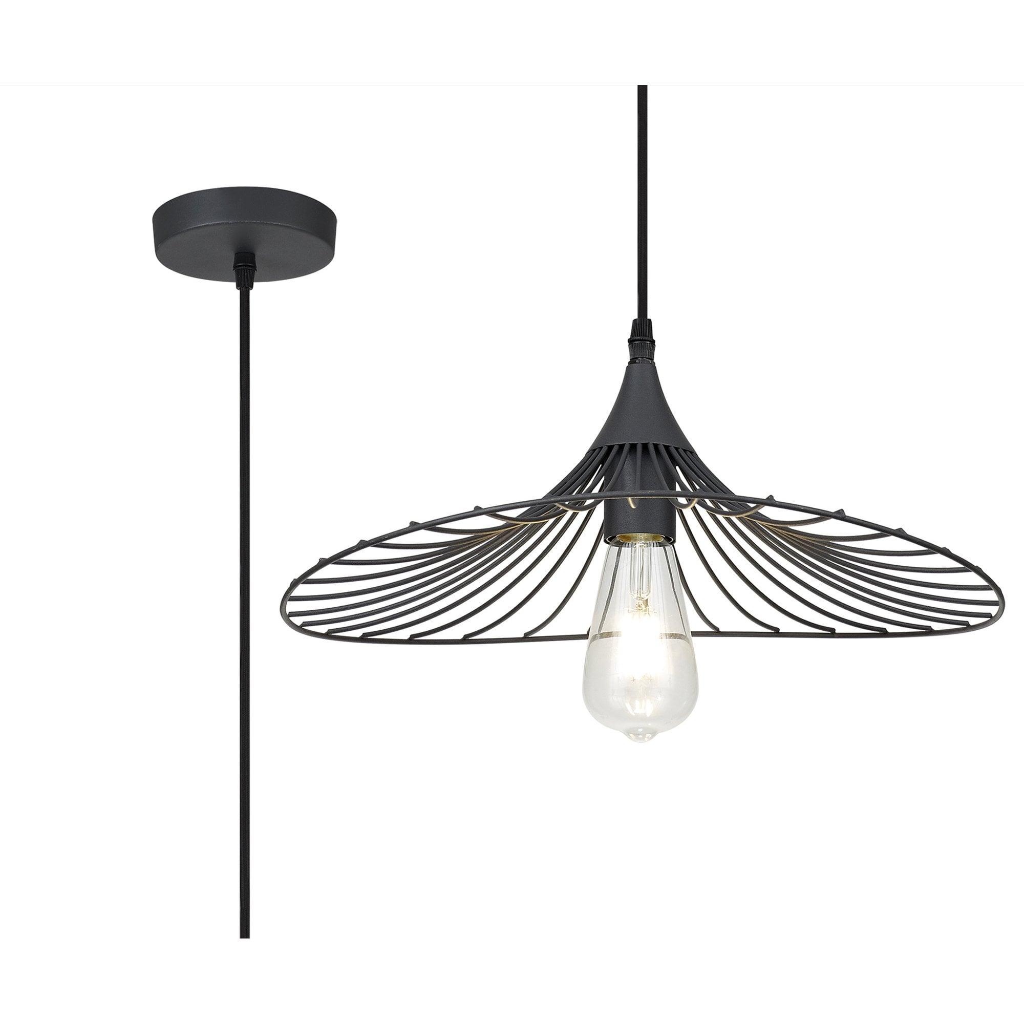 NL83809 Belgium Shallow Pendant Graphite