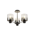 NL84019 Tokyo Semi Ceiling 3 Light Black/Smoke Fade Glass