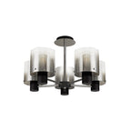 NL84029 Tokyo Semi Ceiling 5 Light Black/Smoke Fade Glass