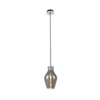 NL84149 Zen Pendant 17cm Round Chrome & Smoke