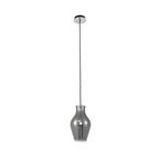 NL84149 Zen Pendant 17cm Round Chrome & Smoke