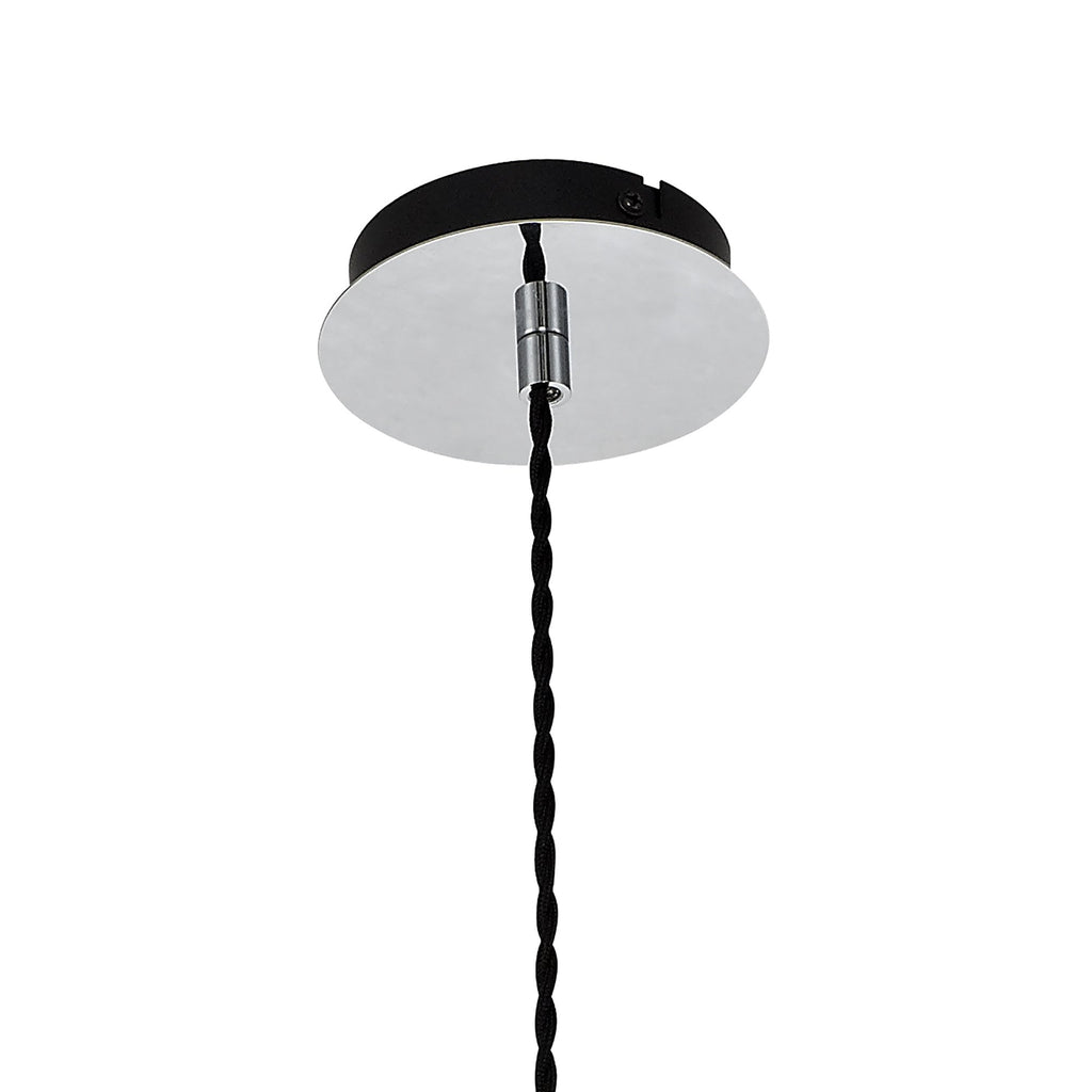 NL84149 Zen Pendant 17cm Round Chrome & Smoke
