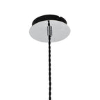 NL84149 Zen Pendant 17cm Round Chrome & Smoke