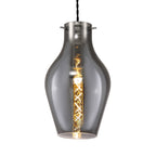 NL84149 Zen Pendant 17cm Round Chrome & Smoke