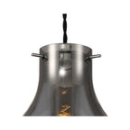 NL84149 Zen Pendant 17cm Round Chrome & Smoke