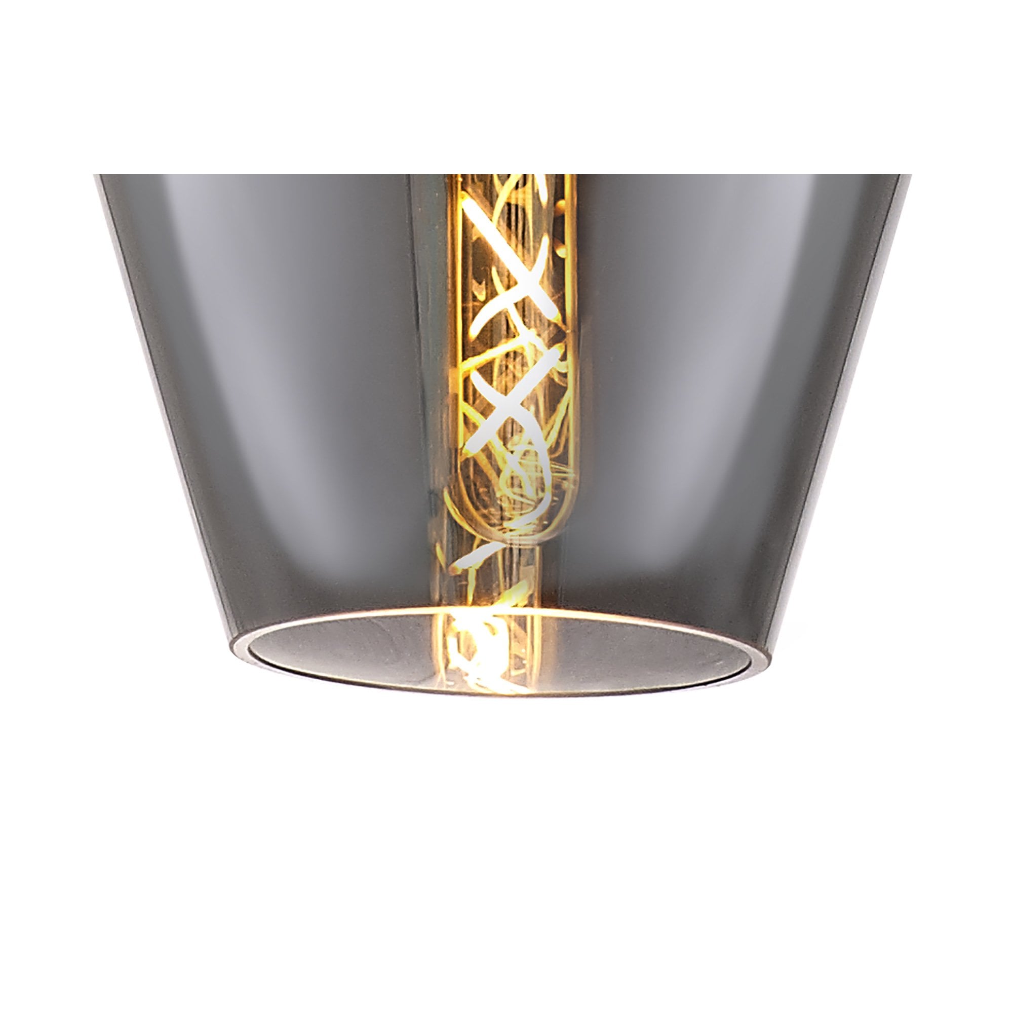 NL84149 Zen Pendant 17cm Round Chrome & Smoke