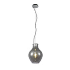 NL84159 Zen Pendant 28cm Round Chrome & Smoke