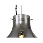 NL84159 Zen Pendant 28cm Round Chrome & Smoke