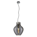 NL84169 Zen Pendant 38cm Round Chrome & Smoke